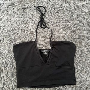 black halter top